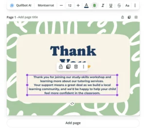 Thank you card template example 4