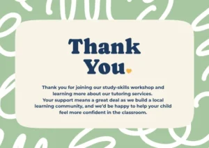 Thank you card template example 5