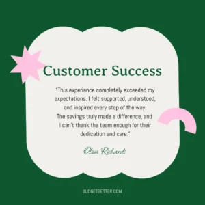 instagram post template of a customer success spotlight for finserv