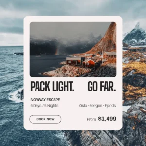 aspirational instagram post template for travel brands