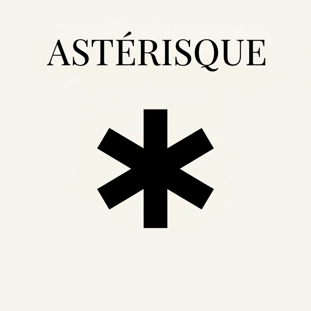 asterisque typographie
