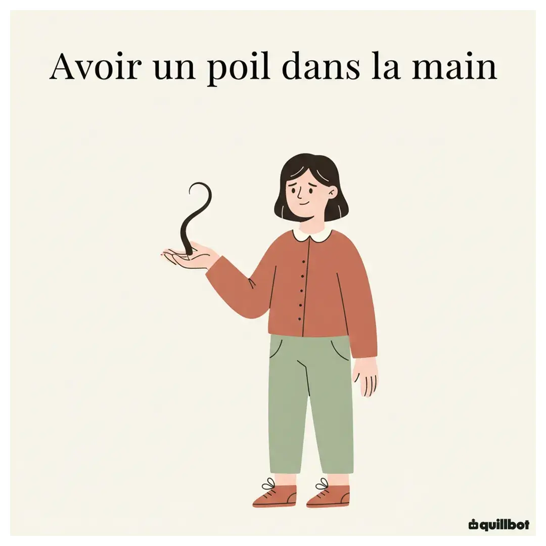 avoir un poil dans la main expression
