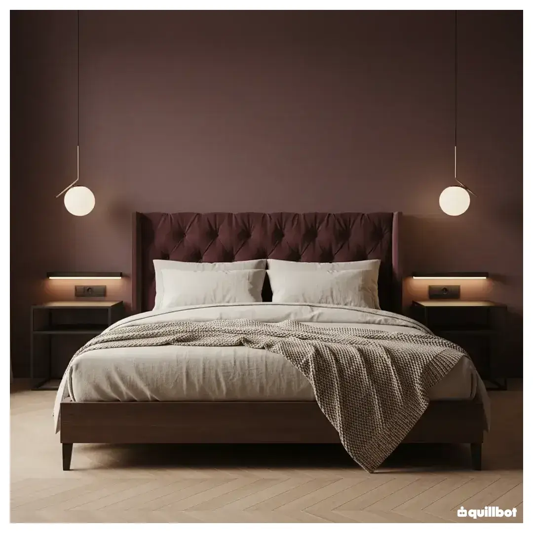 chambre couleur bordeaux