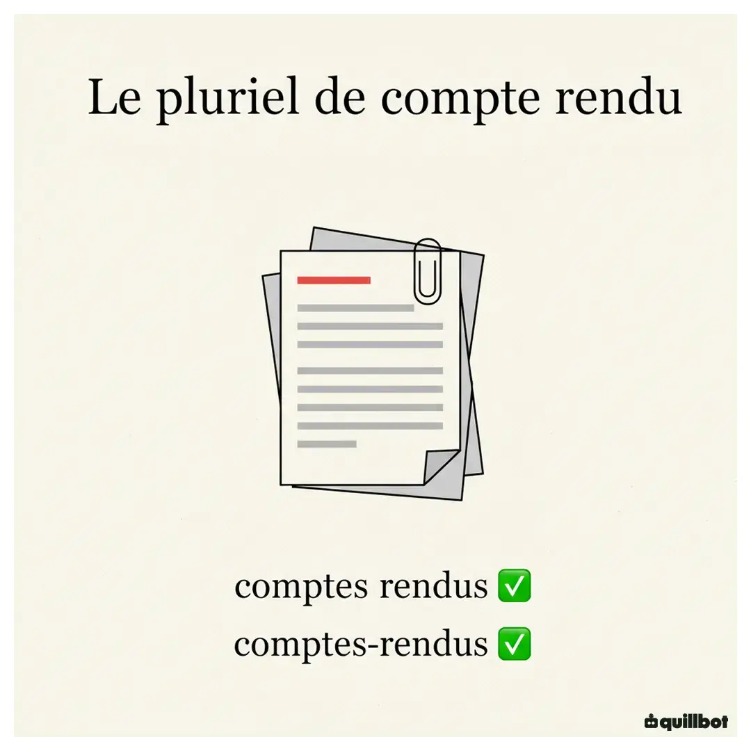 compte rendu au pluriel