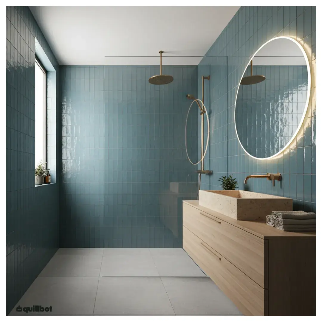 couleur bleu canard salle de bains