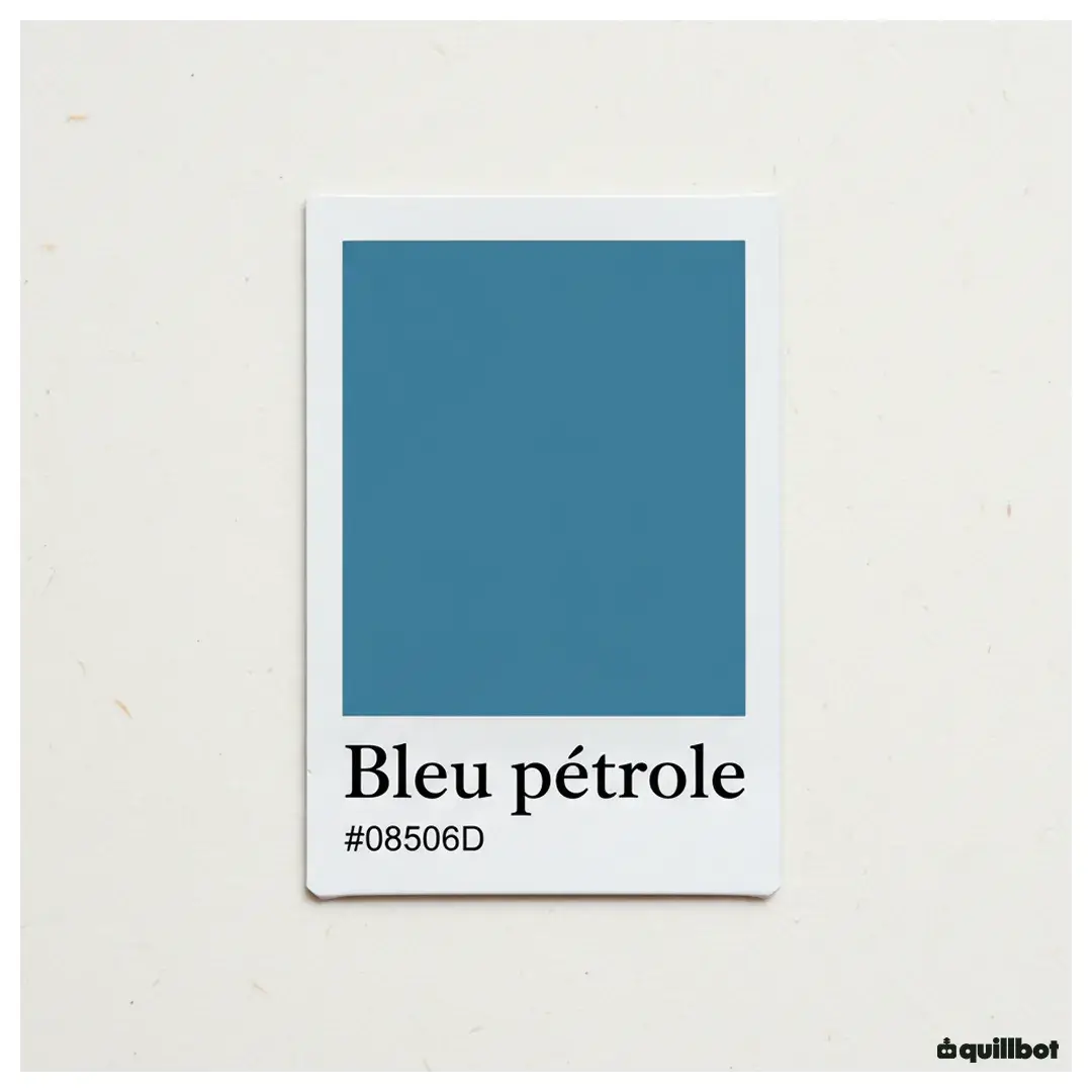 couleur bleu pétrole