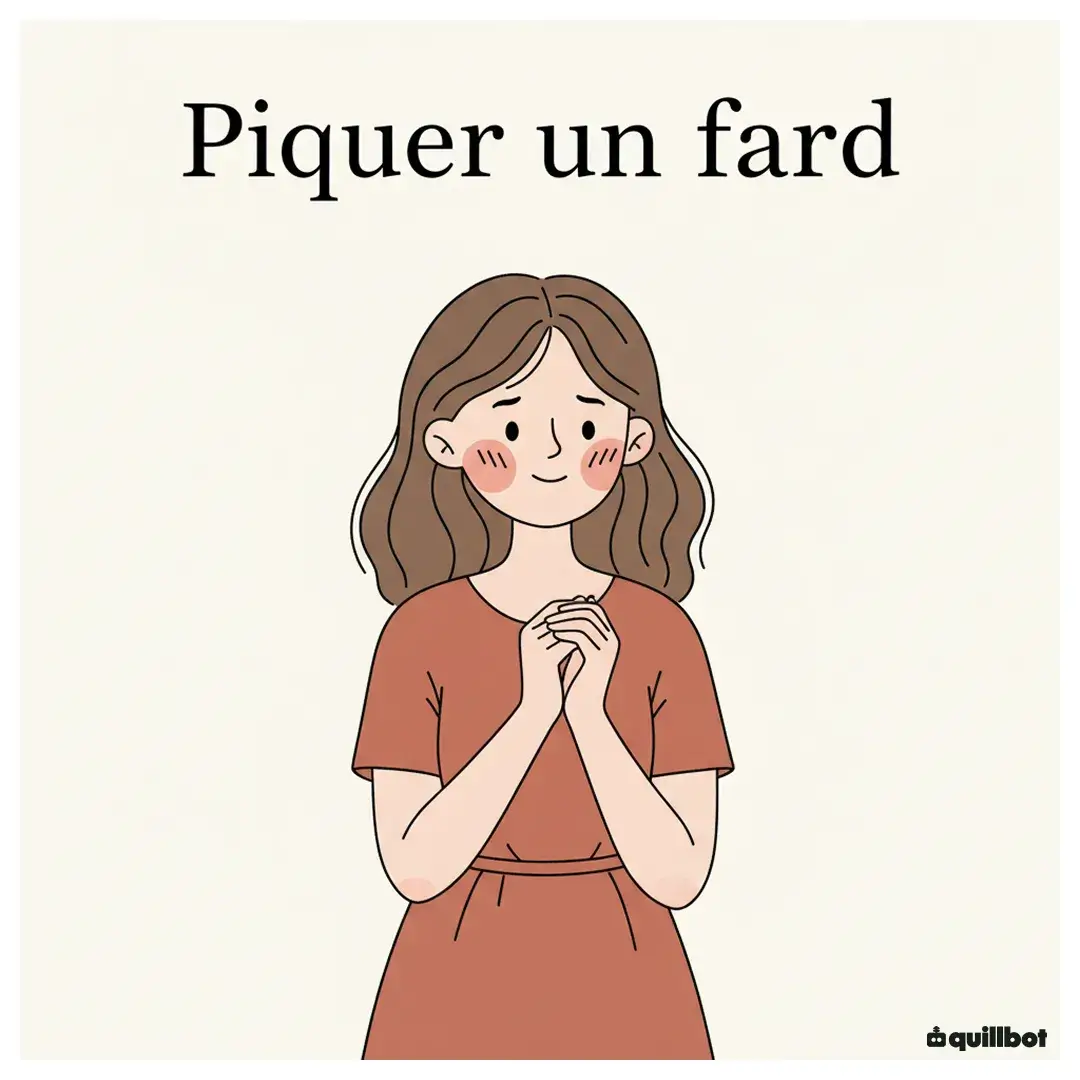 expression piquer un fard