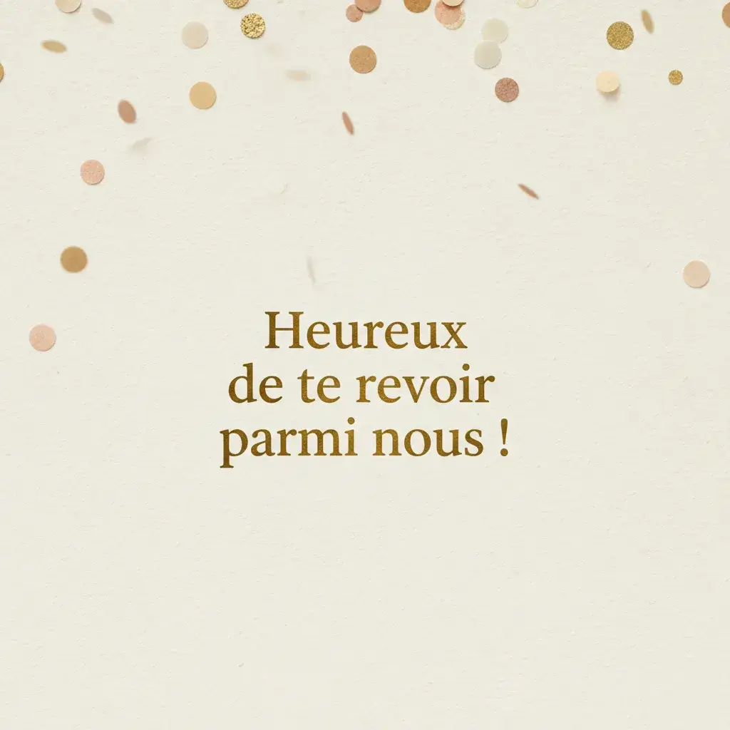heureux de te revoir texte