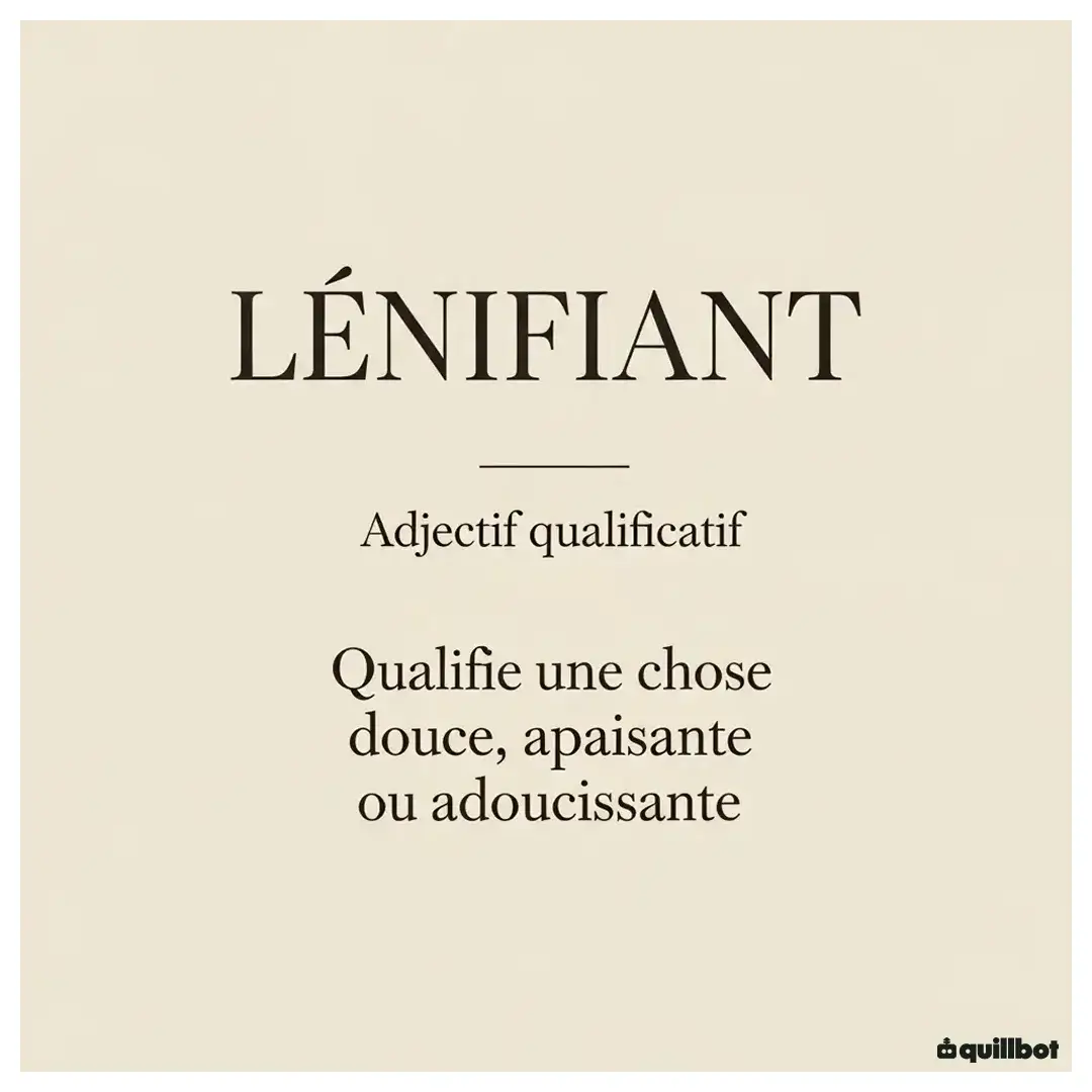 lénifiant définition