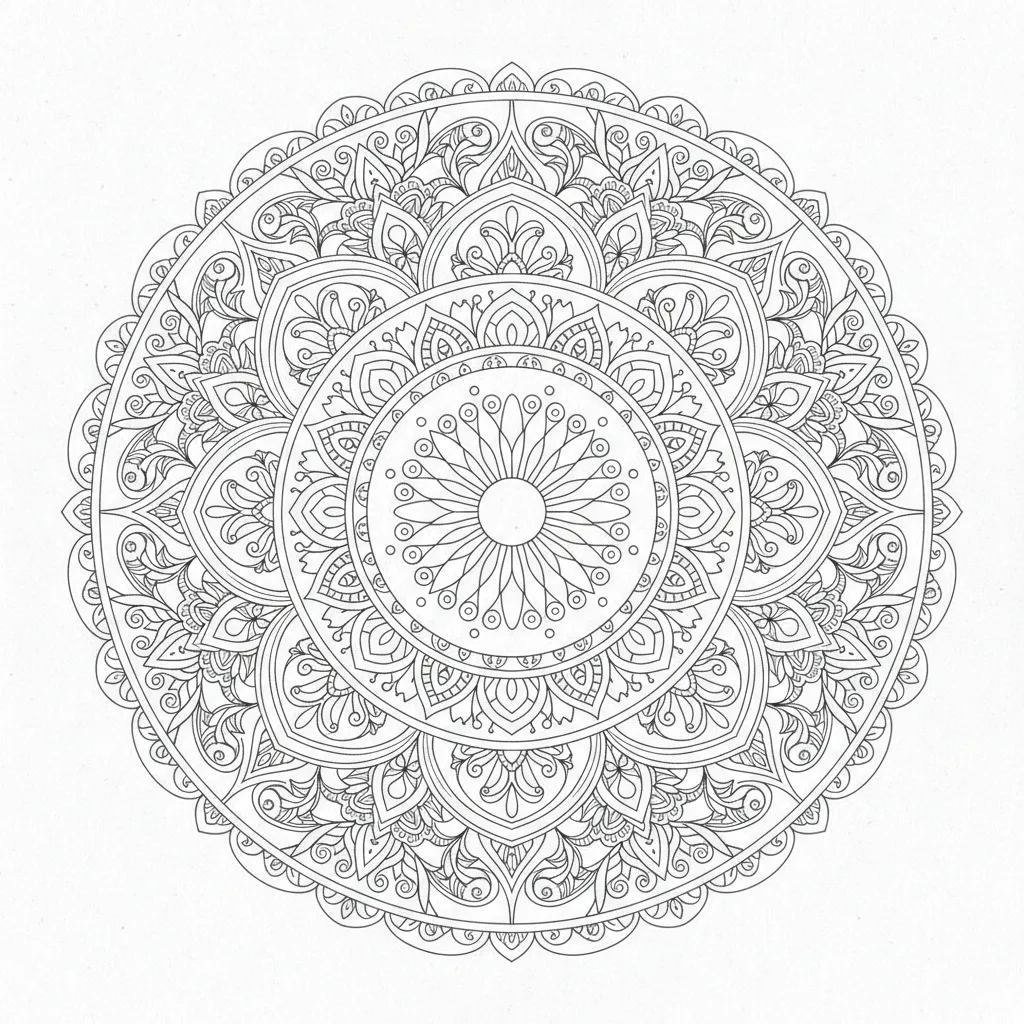 mandala coloring page for adults