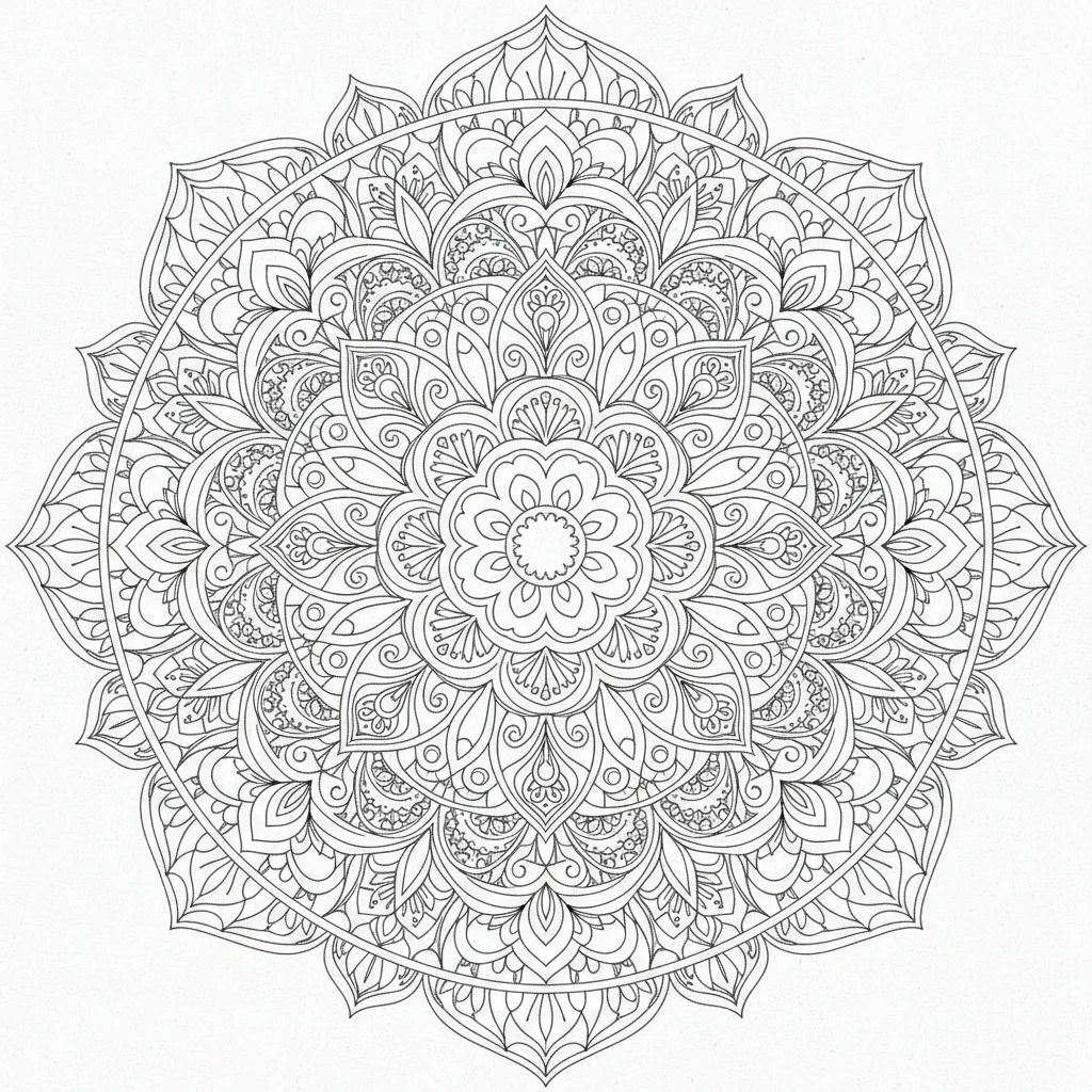mandala coloring page for adults
