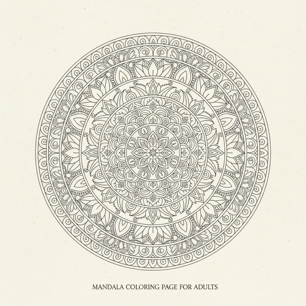 mandala coloring page for adults that says mandala coloring page for adults
