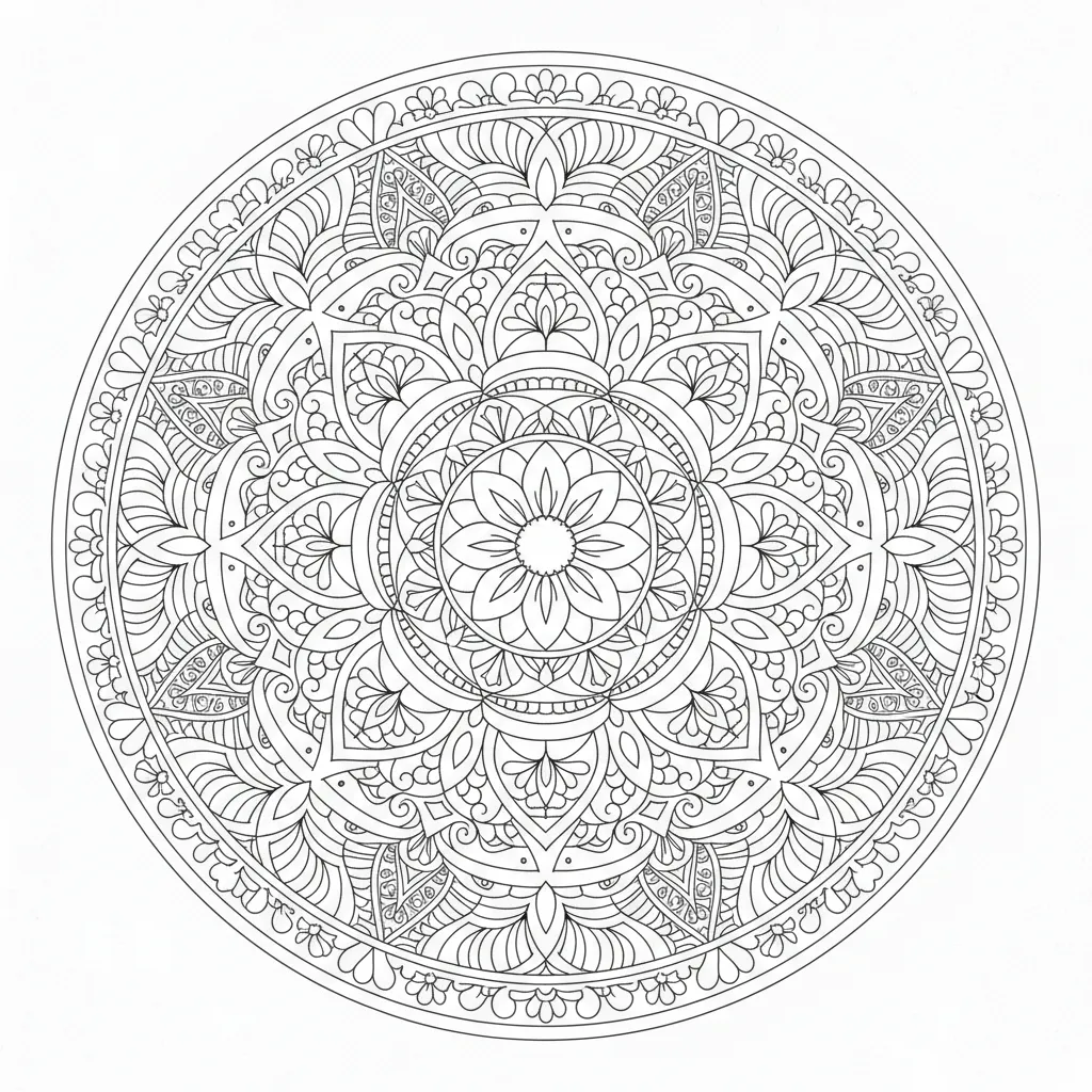 mandala coloring page for adults