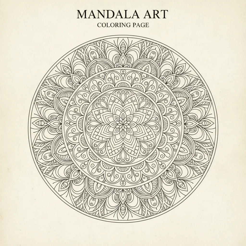 mandala coloring page that says mandala art coloring page