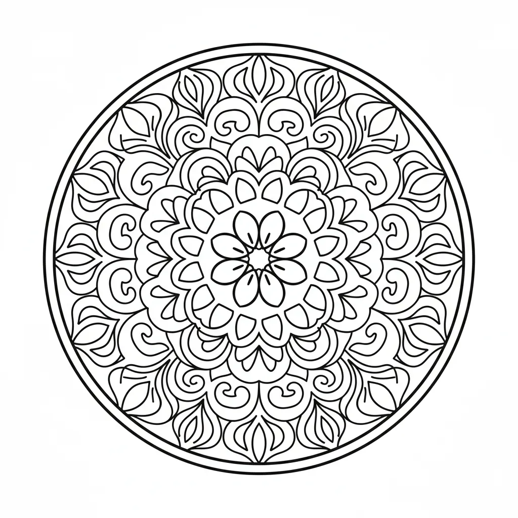 easy mandala coloring page