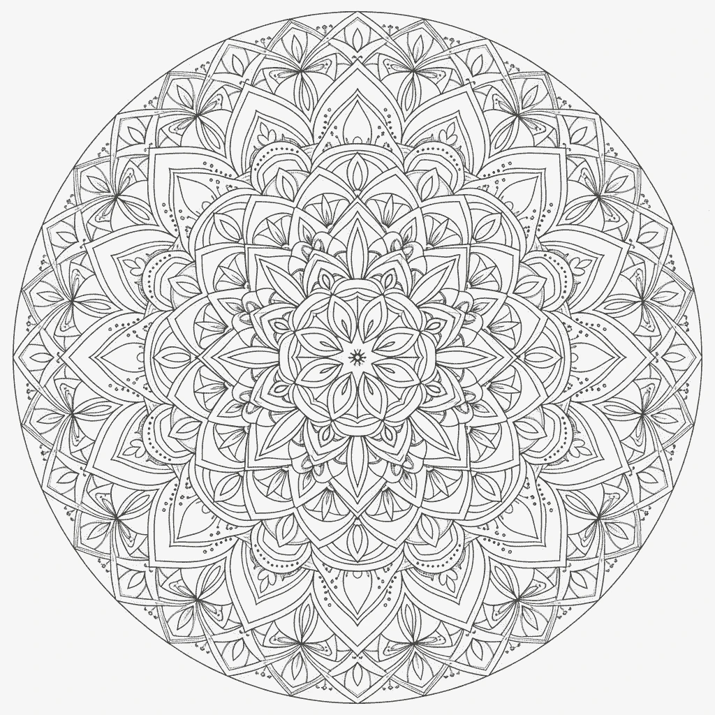 Dibujo de mandala para colorear