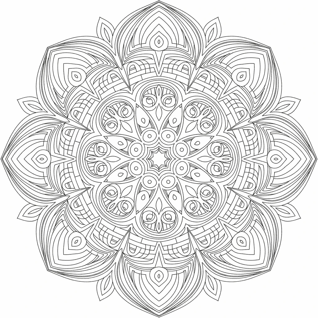 Dibujo de un mandala para colorear
