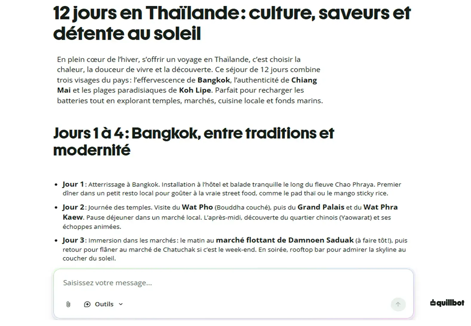 générateur itinéraire de voyage gratuit